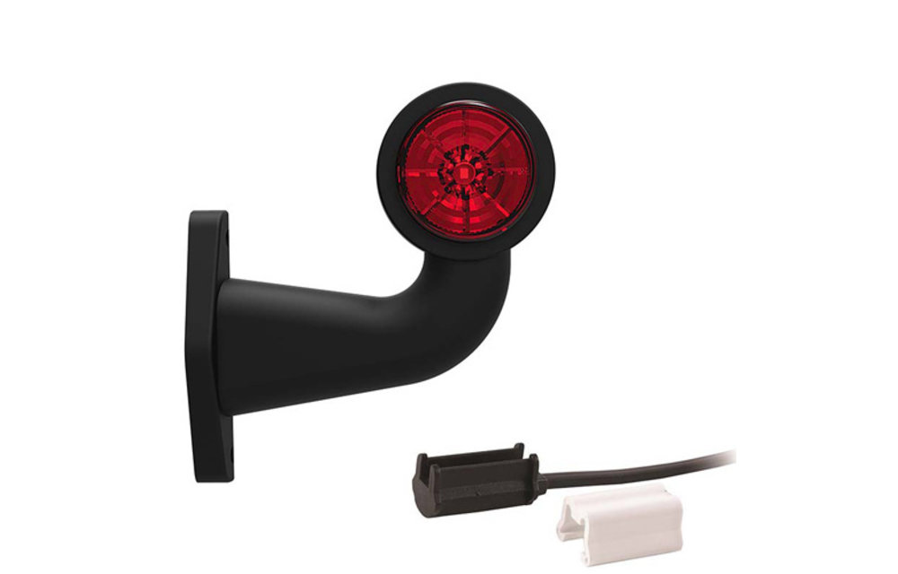 Rechts | LED Begrenzungsleuchte | Winkelstahl | 12-36V | 1,5mm Stecker