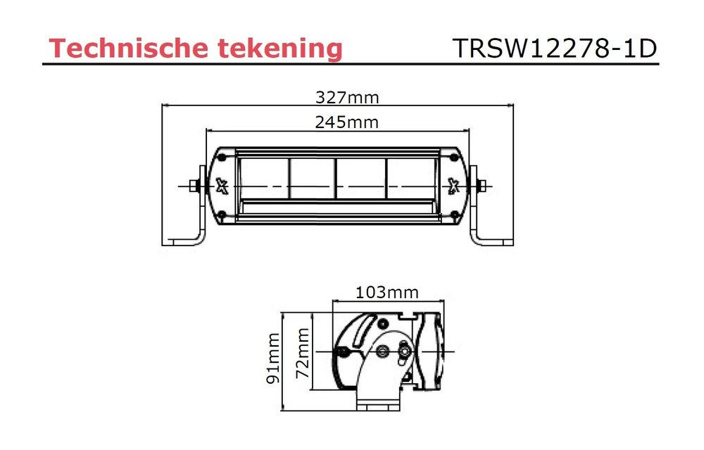 LED Bar | 40 Watt | 3520 Lumen | 9-36V | 40cm. Kabel + Deutsch