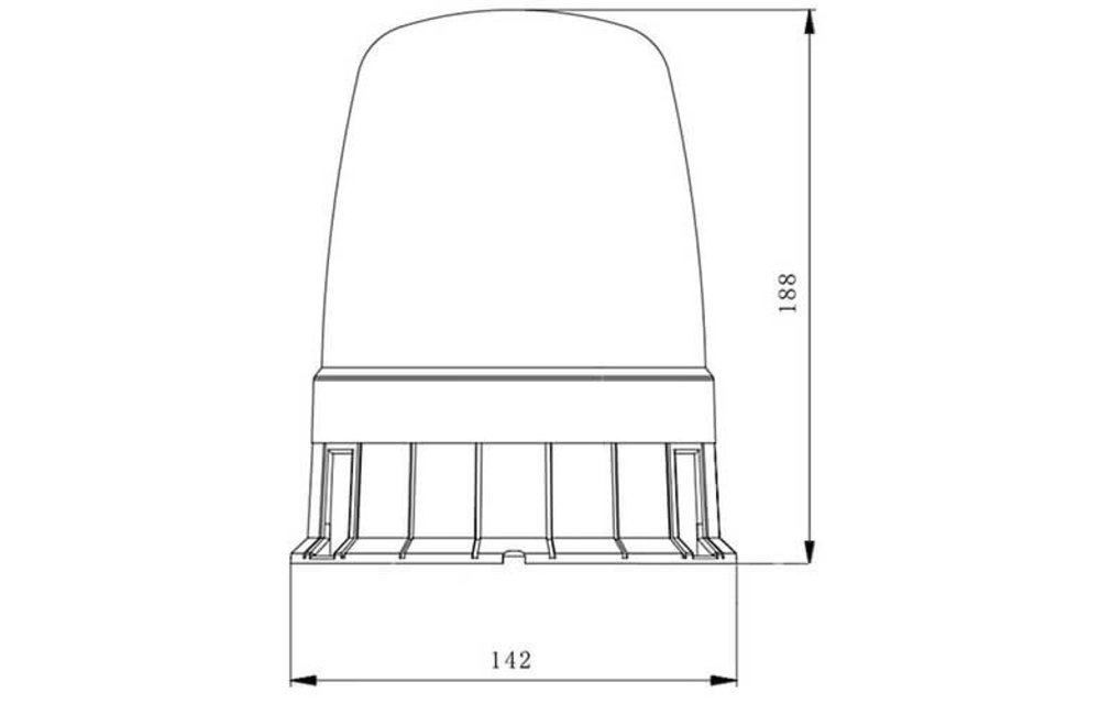 Rundumleuchte LED R65 gelb 3-Bolzenmontagebasis | 12-24V |