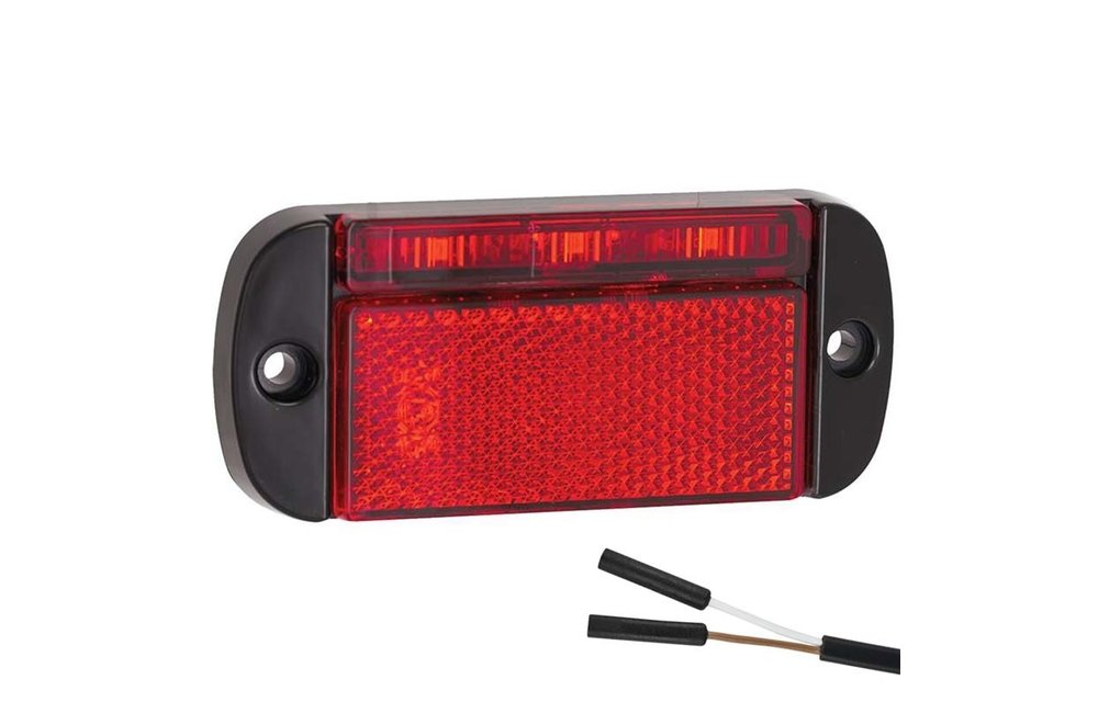 LED Umrissleuchte rot | 12-24V | 2 Steckerstift des