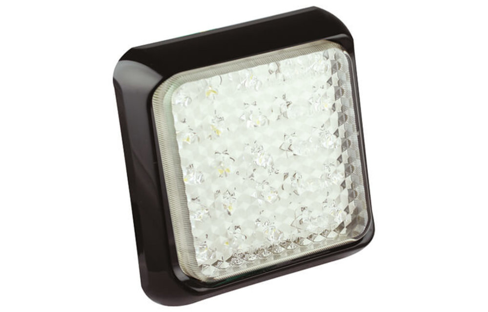 LED-Rücklicht mit schwarzem Rand | 12-24V | 40cm. Kabel