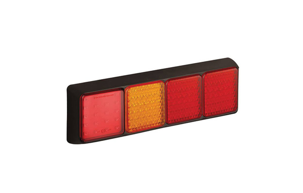 LED-Rücklicht mit schwarzem Rand | 12-24V | 40cm. Kabel