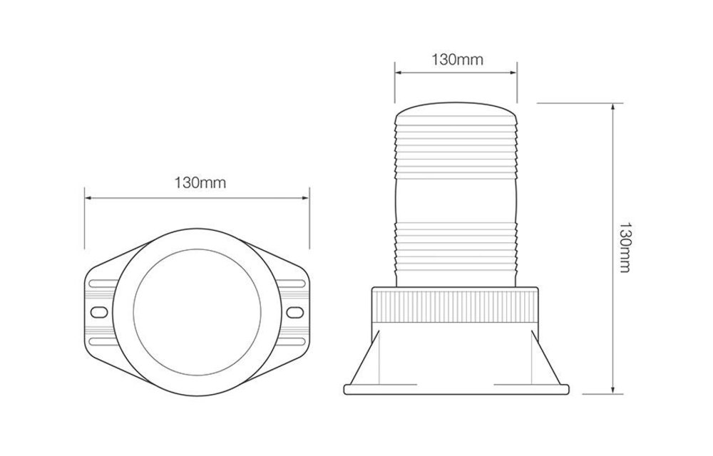LED-Blitz / Rundumleuchte gelb | 10-110v |