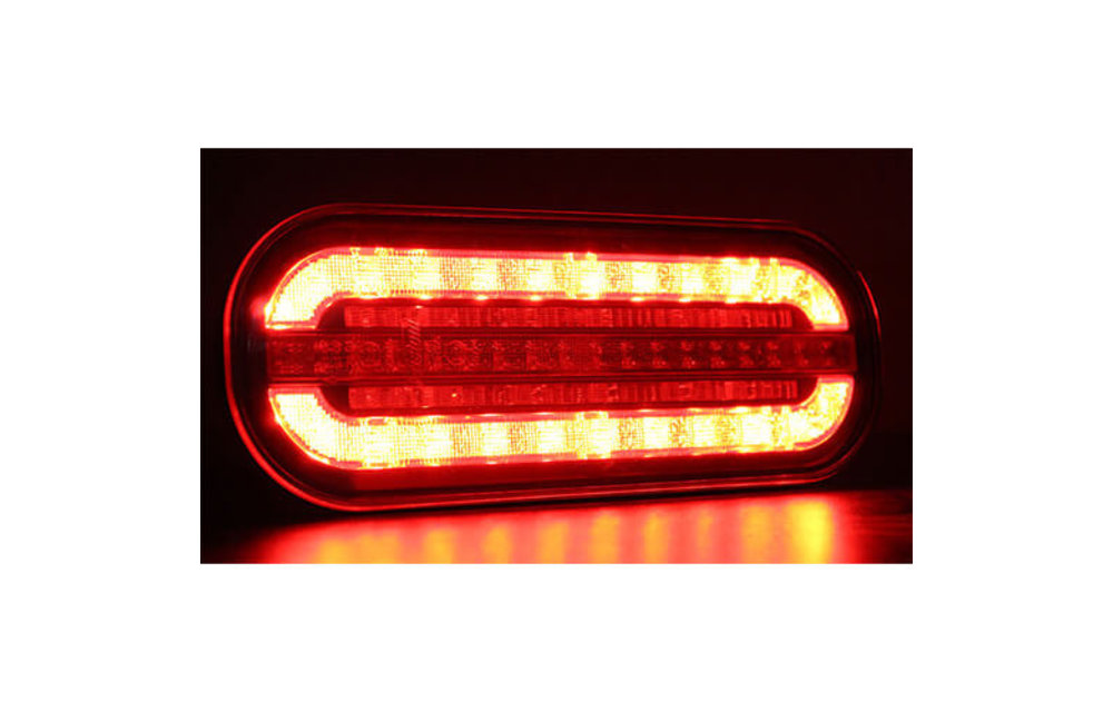 Kompaktes LED-Rücklicht mit dynamischem Blinker | 12-24V |
