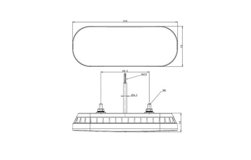 Kompaktes LED-Rücklicht mit dynamischem Blinker | 12-24V |