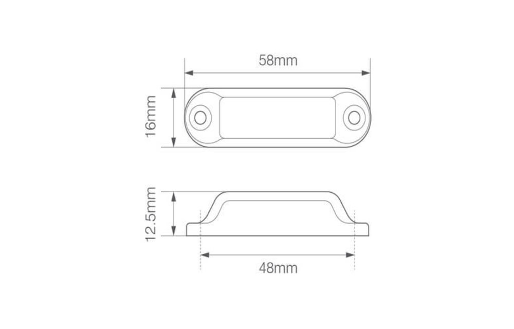 LED Umrissleuchte rot 24v
