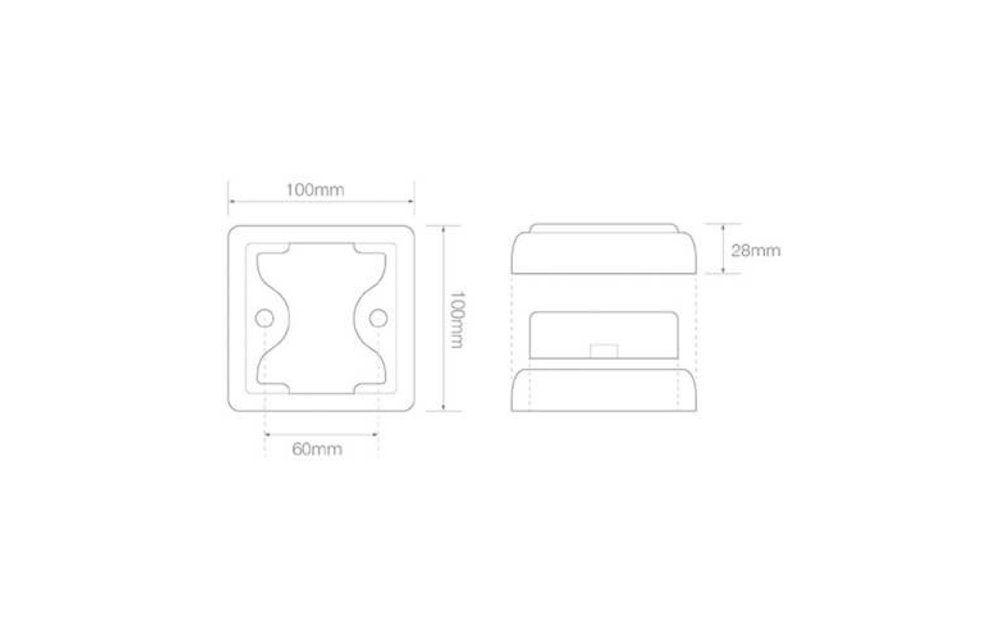 LED-Nebelscheinwerferscheinwerfer mit schwarzem Rand | 12-24V | 40cm. Kabel