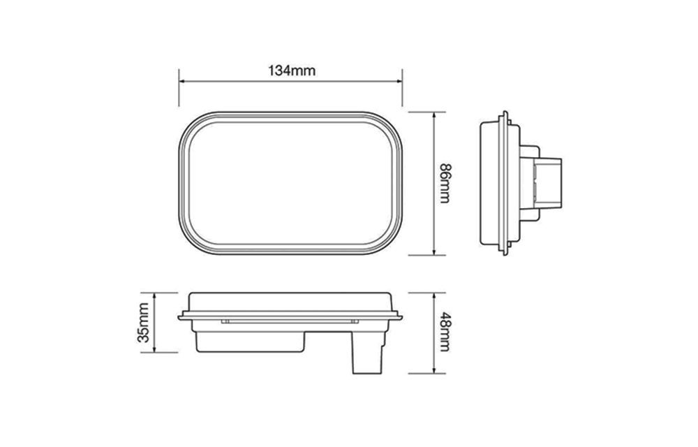 LED-Einbau Nebelleuchte | 12-24V | ohne Kabel