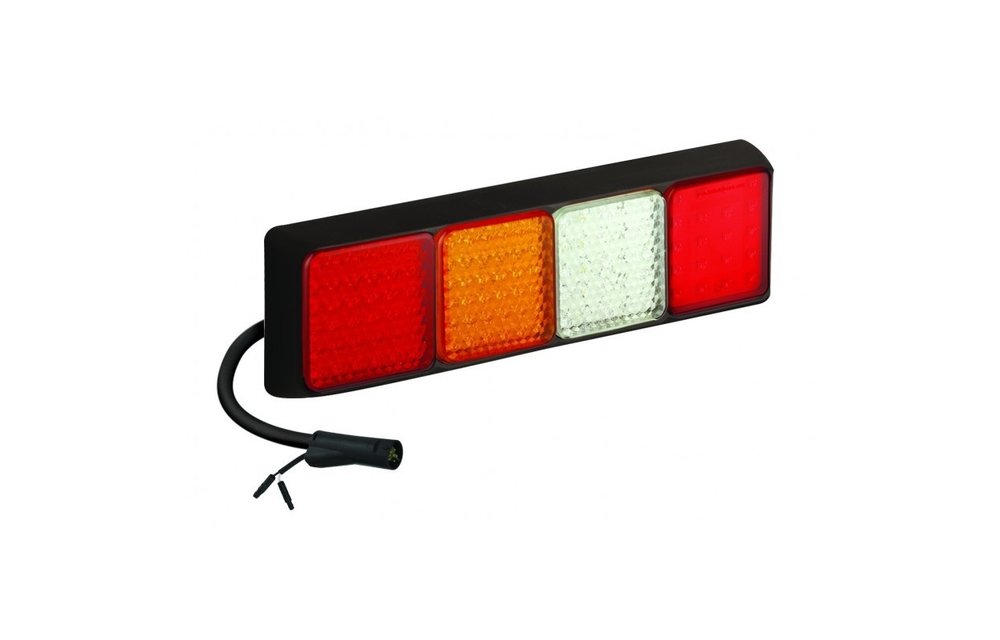 Links | LED Rückleuchte | 12-24V | 120cm. Kabel | 6 PIN-Anschluss
