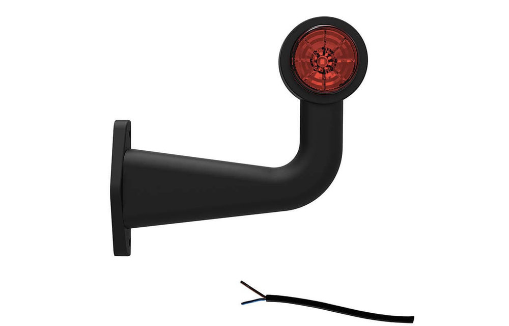 Rechts | LED Begrenzungsleuchte | Winkelstahl | 12-36V | 20 cm. Kabel