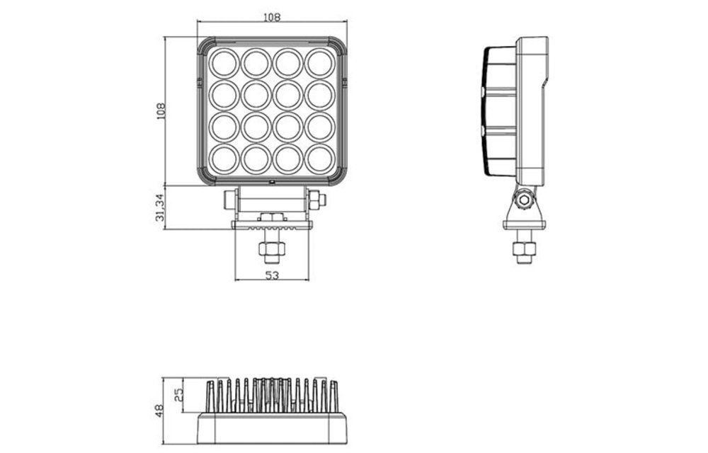 R23 LED Arbeitsscheinwerfer | IP69K | 2520 Lumen | 24 Watt | 9-30V |