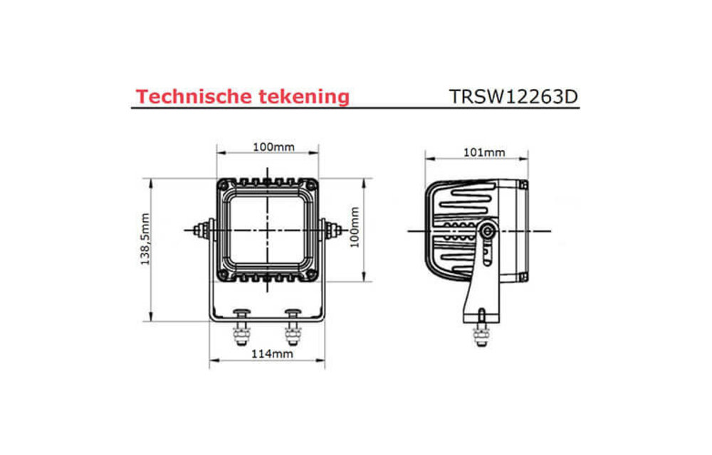 LED Arbeitsscheinwerfer | 50 Watt | 3170 Lumen | 9-36V | gebaut Deutsch