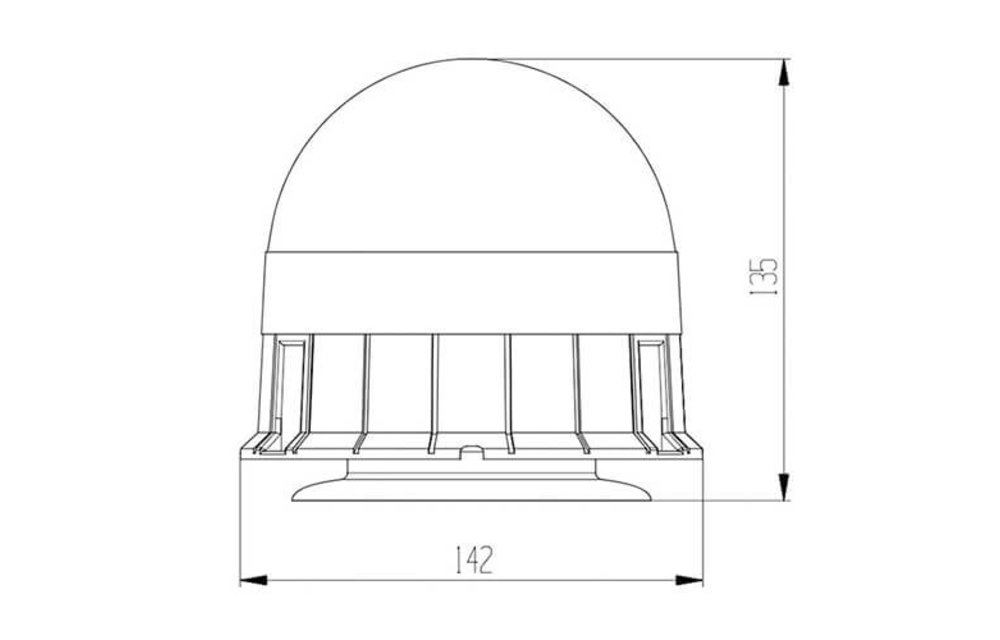 LED-Leuchte gelb R65 mit Magn- & Saughalterung Basis | 12-24V |