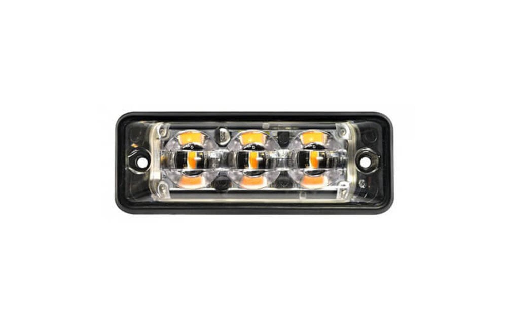 Ultra-flache Slimline LED-Blitzer | 3 LEDs rot | 10-30V |
