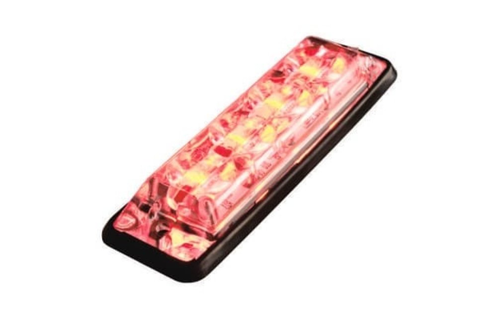 Ultra-flache Slimline LED-Blitzer | 3 LEDs rot | 10-30V |