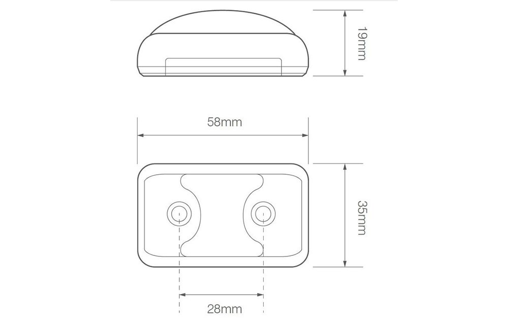 Sie LED-Blinker gelb | 12-24V | 40cm. Kabel