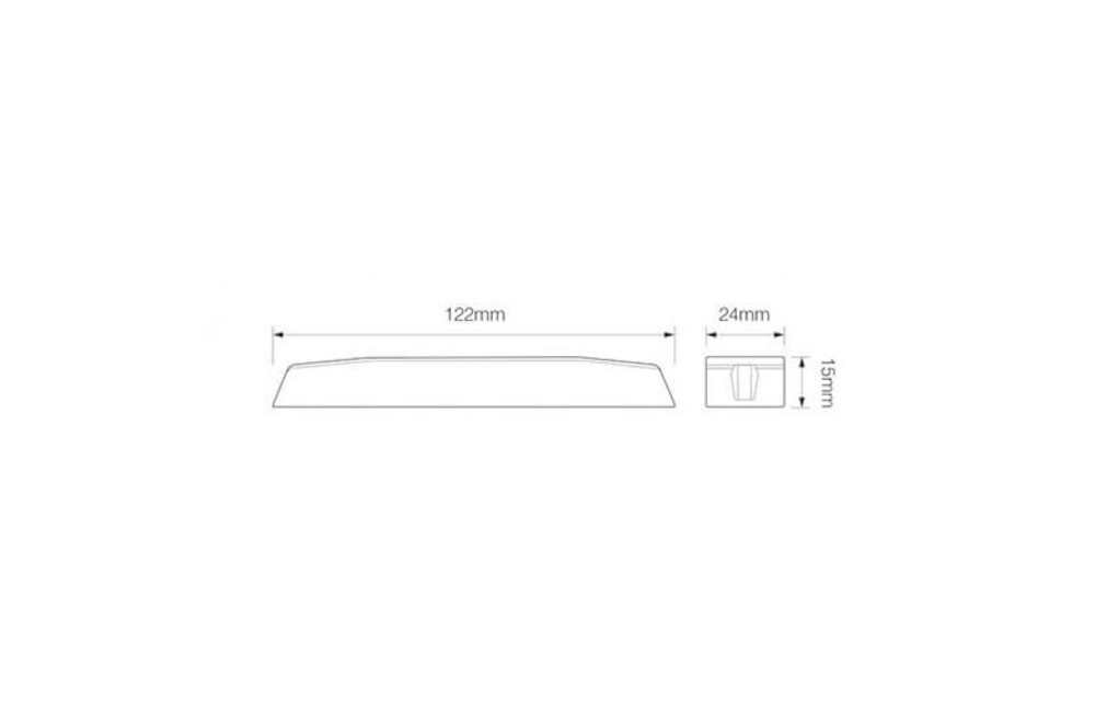 R65 Slimline LED-Blitz 6 LEDs blau | 10-30V |