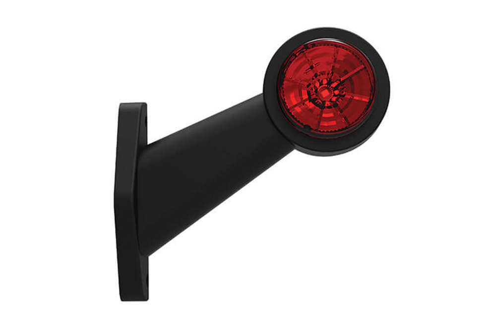 Links | LED Begrenzungsleuchte | schräger Stiel | 12-24V | 20 cm. Kabel
