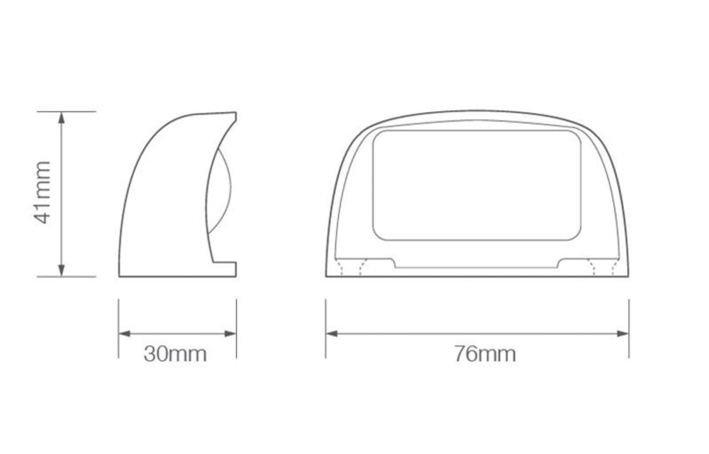 LED-Kennzeichenleuchte | 12-24V | 100cm. Cable & Steckverbinder 1P