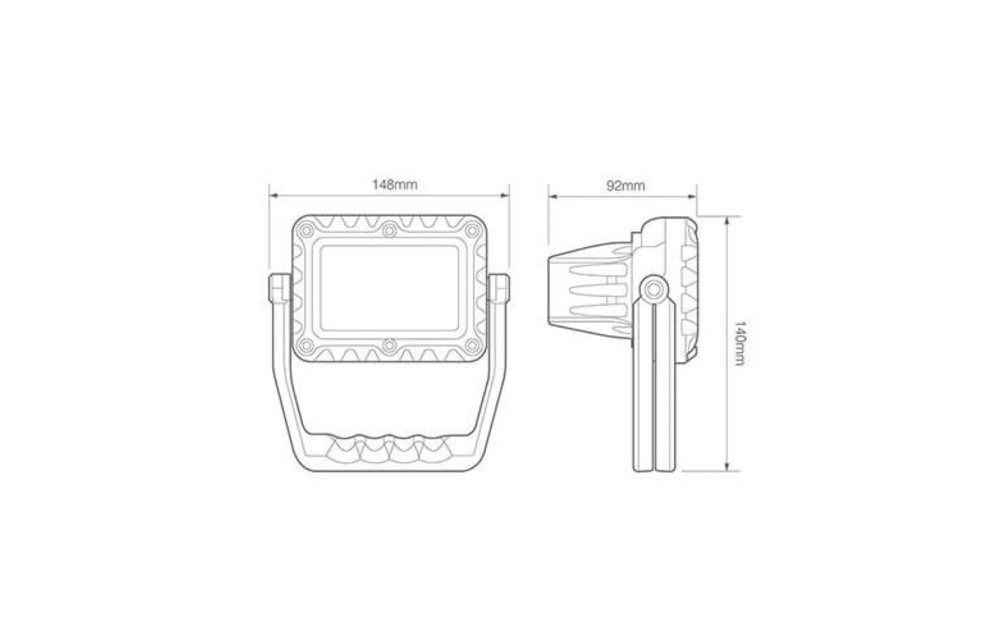 LED Arbeitsscheinwerfer | USB aufladbare 18 Watt | 1200 Lumen | 12-24V |