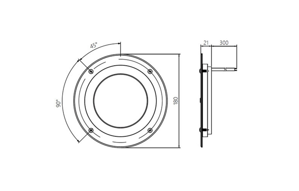 LED-Einbau 1800 Lumen Beleuchtung | 12-24V | 100cm. Kabel