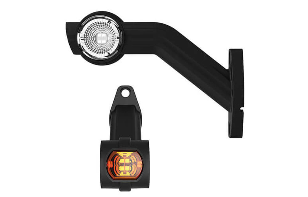 Rechts | LED Begrenzungsleuchte | schräger Stiel | 12-36V | 0,75mm Stecker