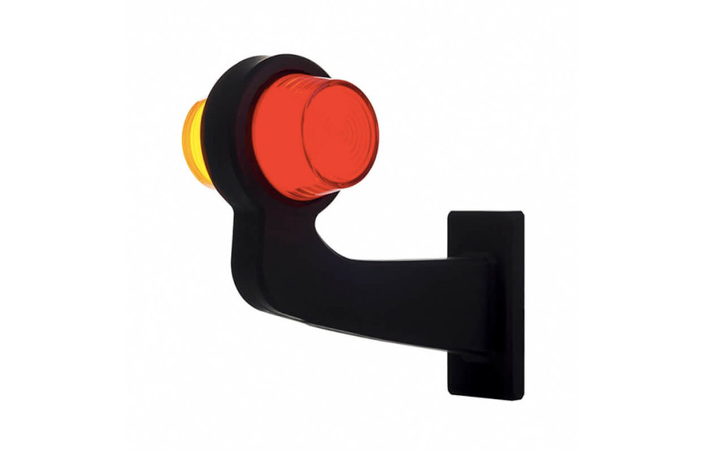 LED-Pendelleuchte links, Winkelstahl und mattierte Linse | 12-24V |