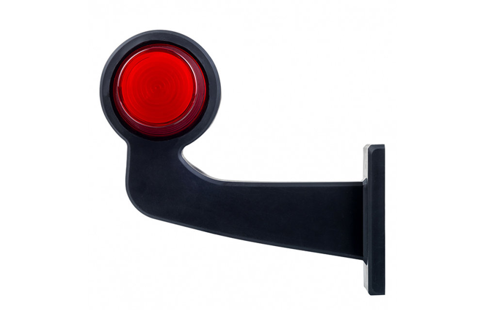 LED-Pendelleuchte links, Winkelstahl und mattierte Linse | 12-24V |