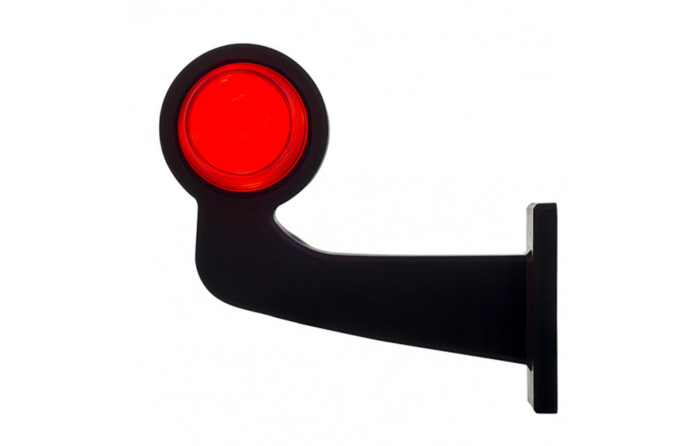 LED-Pendelleuchte links, Winkelstahl und mattierte Linse | 12-24V |