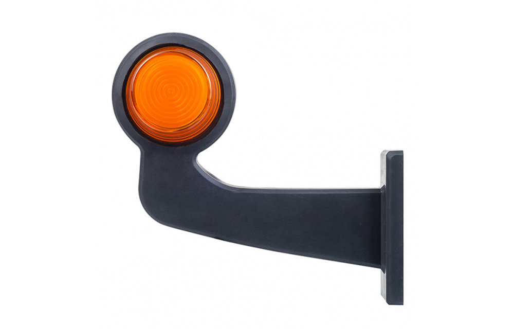 LED-Pendelleuchte links, Winkelstahl und mattierte Linse | 12-24V |