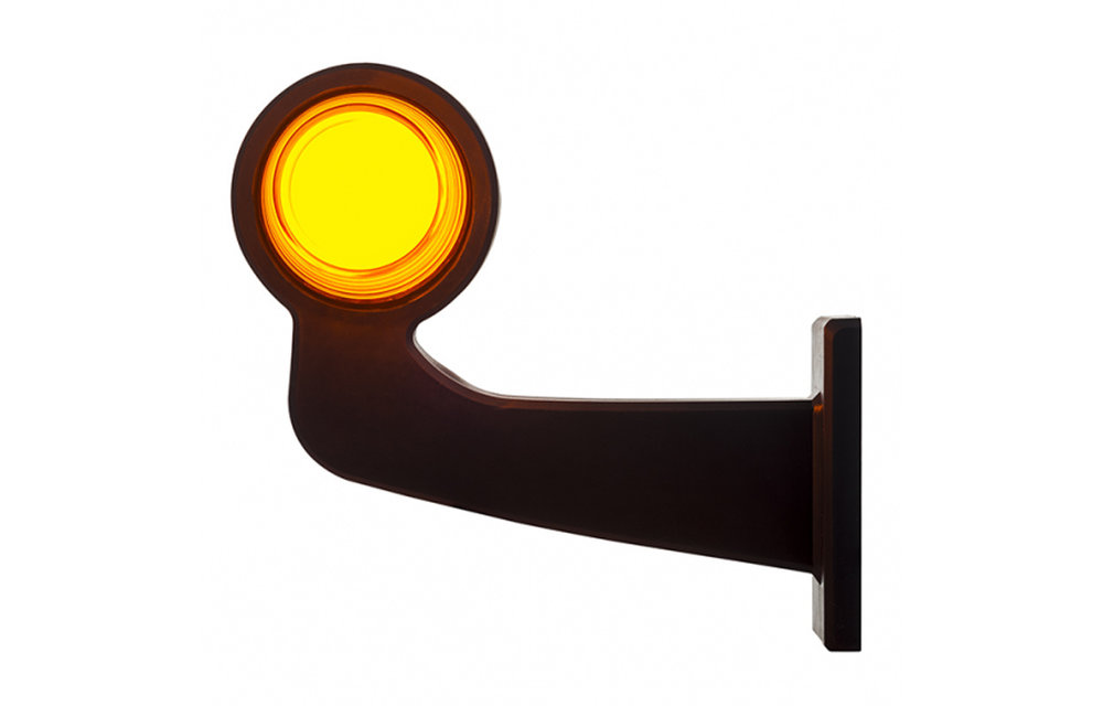 LED-Pendelleuchte links, Winkelstahl und mattierte Linse | 12-24V |