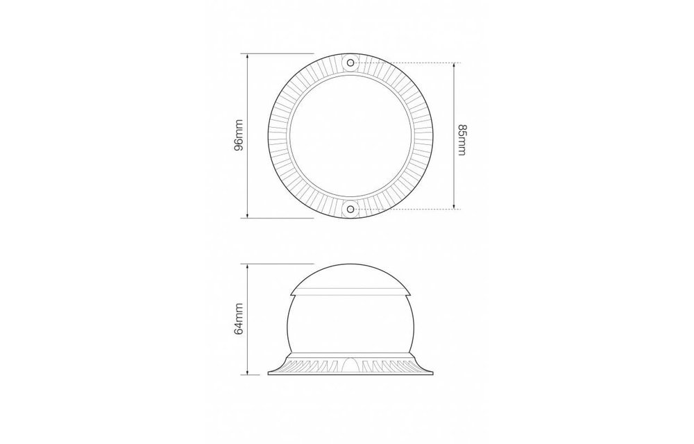 R65 Mini-LED-Blitz / Rundumleuchte | 10-110v | (MB 12vAME)