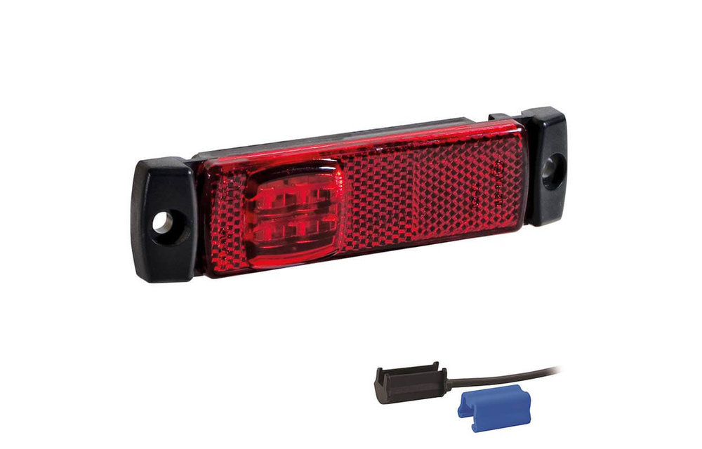LED Umrissleuchte rot | 12-24V | 0,75mm Stecker
