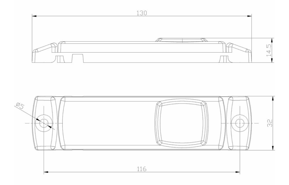 LED Umrissleuchte rot | 12-24V | 0,75mm Stecker