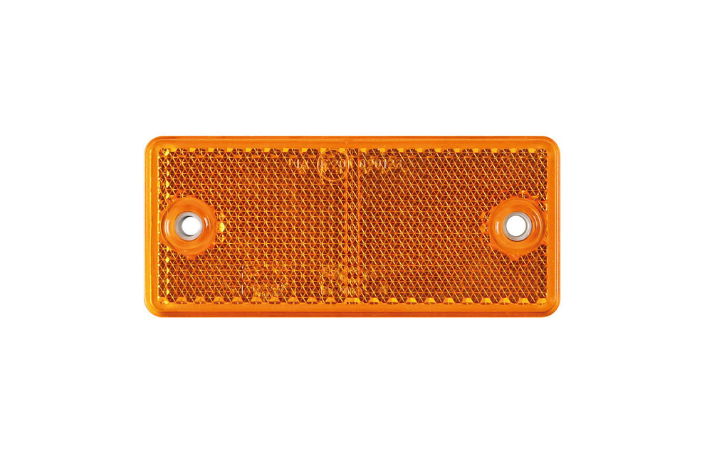 gelb Reflektor 90 x 40mm Schraubbefestigung