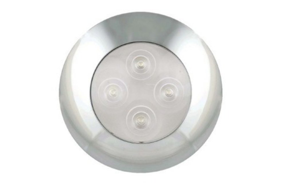 Innen-LED warmweiß, Chromrand 12v