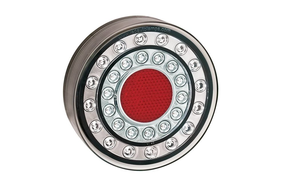 LED-Nebelscheinwerferscheinwerfer in Chromoptik | 12-24V | 40cm. Kabel
