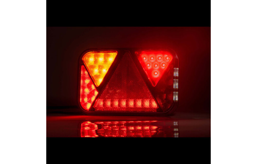 Links | LED-Rücklicht mit Kennzeichenbeleuchtung und Nebel | 12v | 5PIN