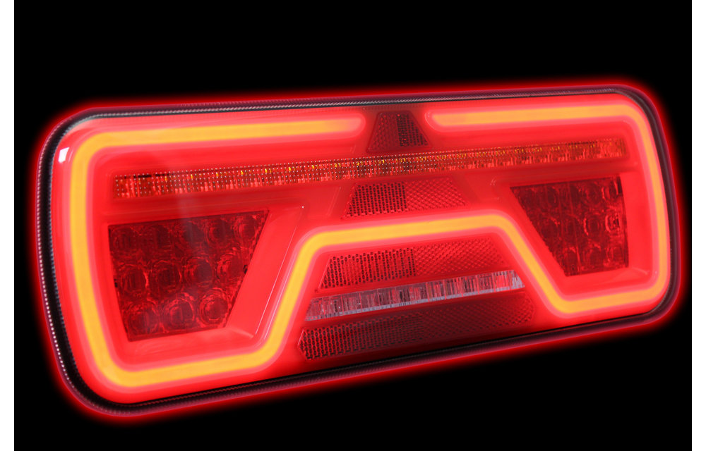 Rechts | Neon LED-Rücklicht | dynamische Blinker | 12-24V | 7-polige AMP