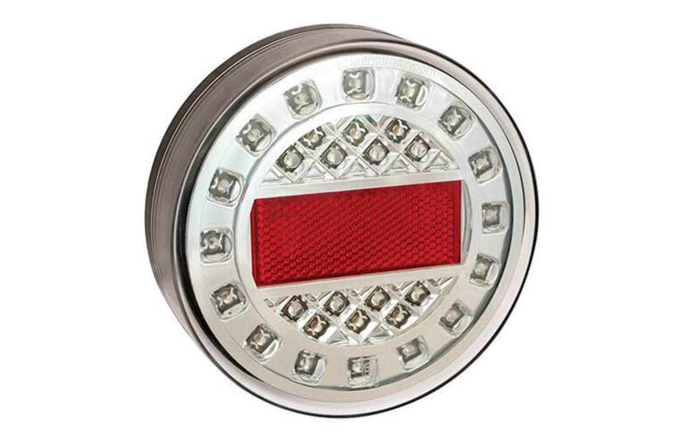 LED-Nebelscheinwerferscheinwerfer in Chromoptik | 12-24V | 40cm. Kabel