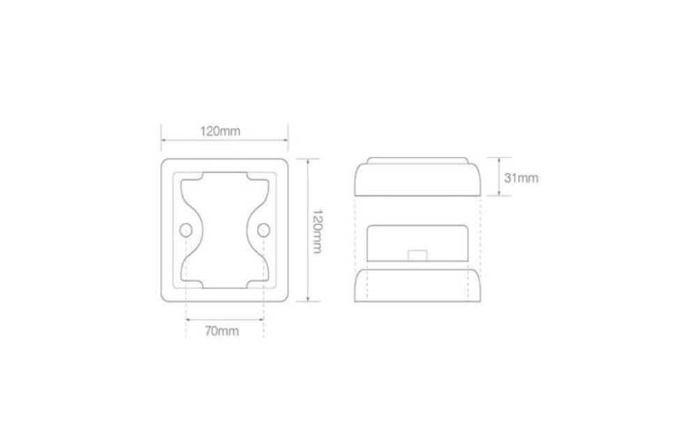 LED mit Chromring Blinker | 12-24V | 40cm. Kabel