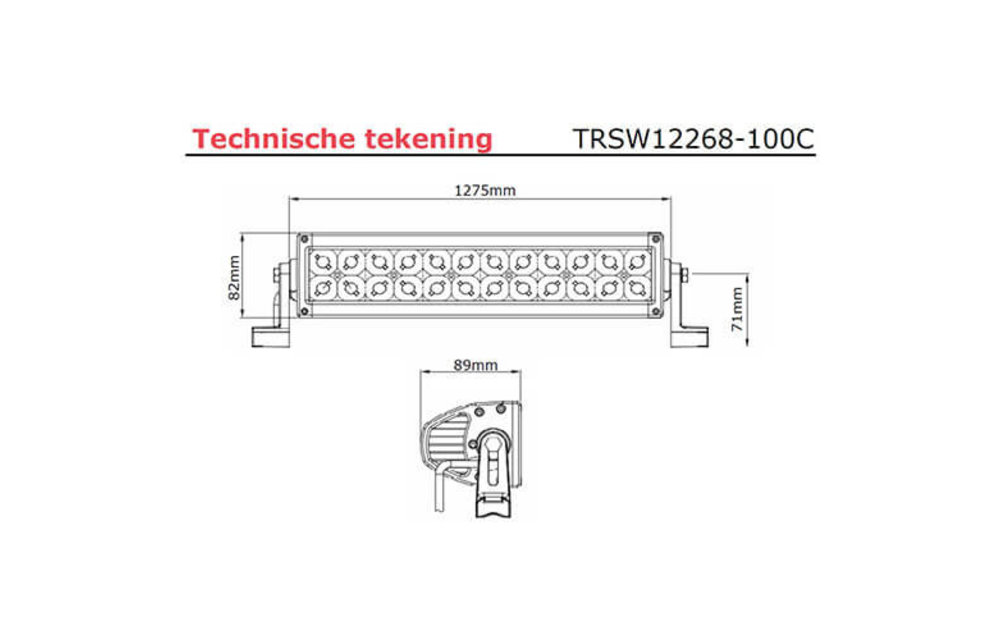 LED Bar | 300 Watt | 21000 Lumen | 9-30V | 40cm. Kabel + Deutsch