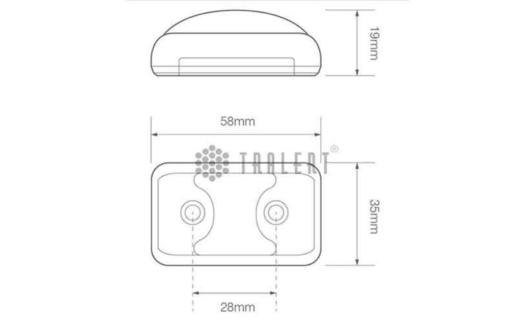 LED-Dekoration Licht | grün | 12-24V | 40cm. Kabel