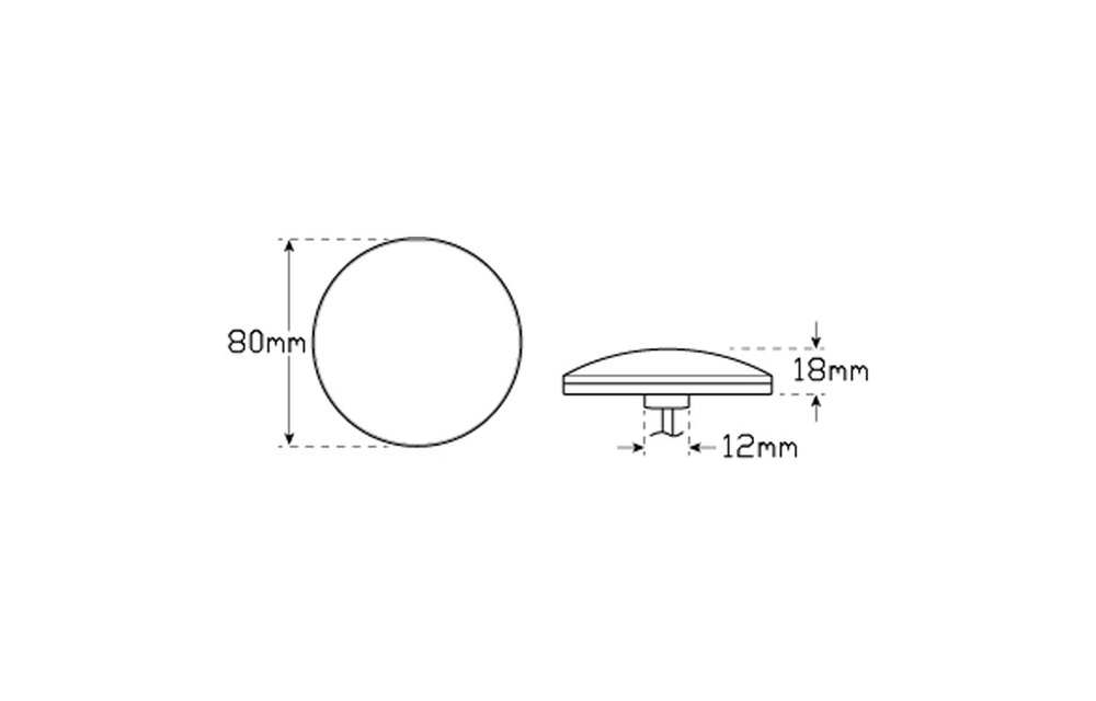 12v LED Blinker Objektiv 30cm gefärbt. Kabel