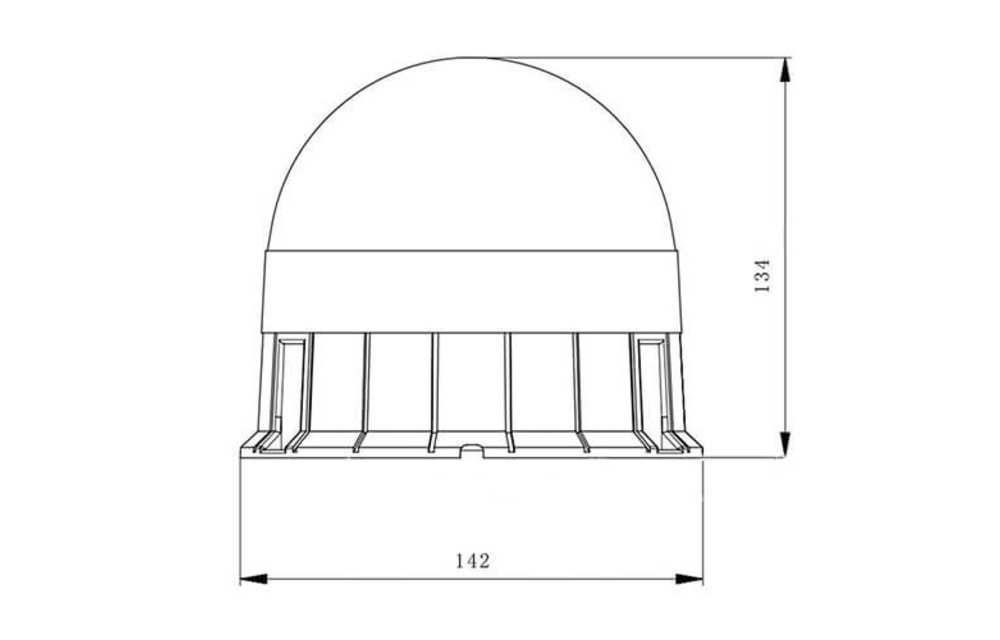 Rundumleuchte LED R65 gelb 3-Bolzenmontagebasis | 12-24V |
