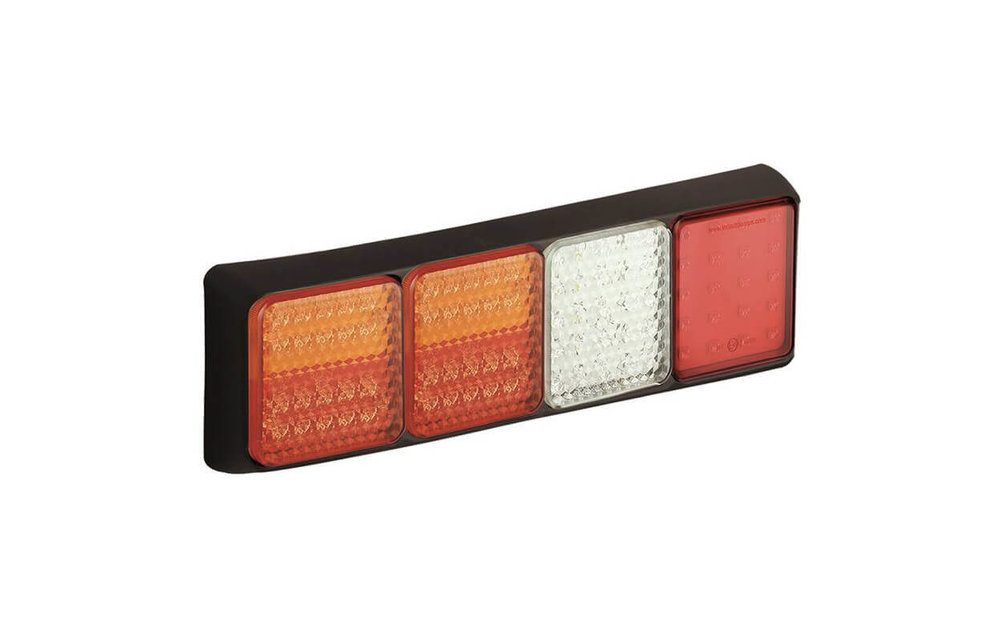 LED-Rücklicht mit schwarzem Rand | 12-24V | 40cm. Kabel