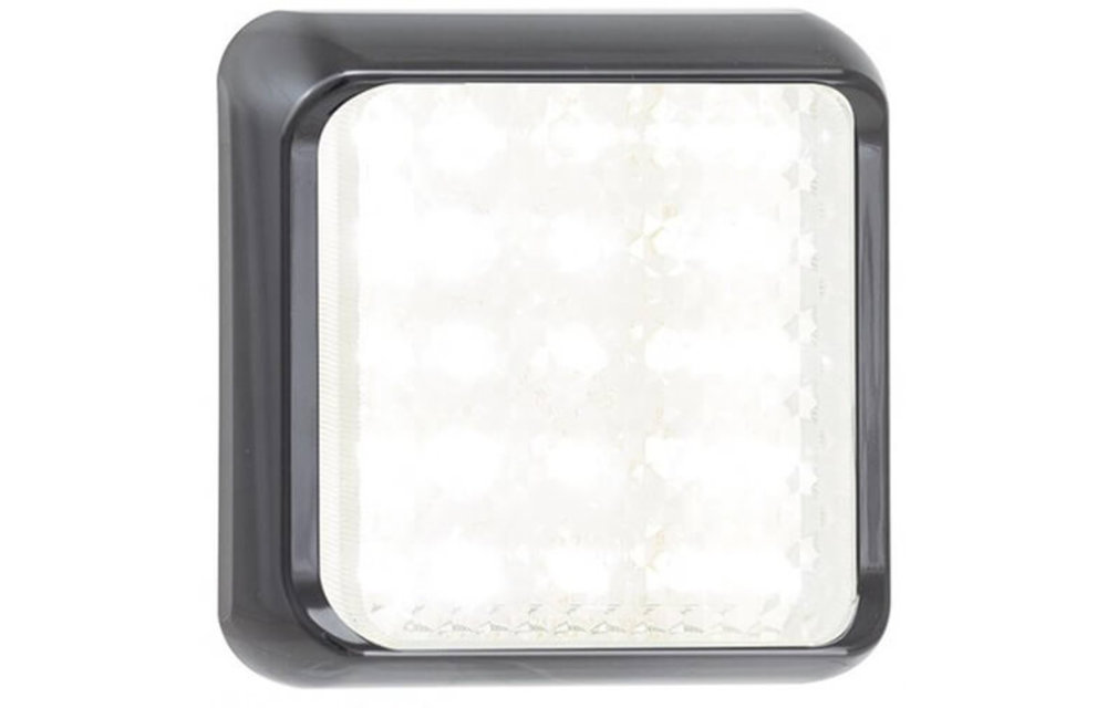 LED-Rückfahrlicht mit schwarzem Rand | 12-24V | 40cm. Kabel