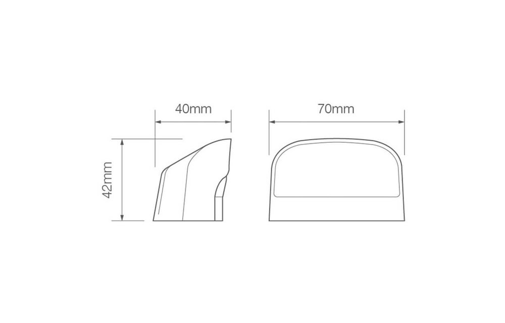 LED-Kennzeichenleuchte | 12-24V | 100cm. Cable & Steckverbinder 1P