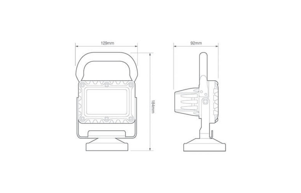 LED Arbeitsscheinwerfer | USB aufladbare 18 Watt | 1200 Lumen | 12-24V |
