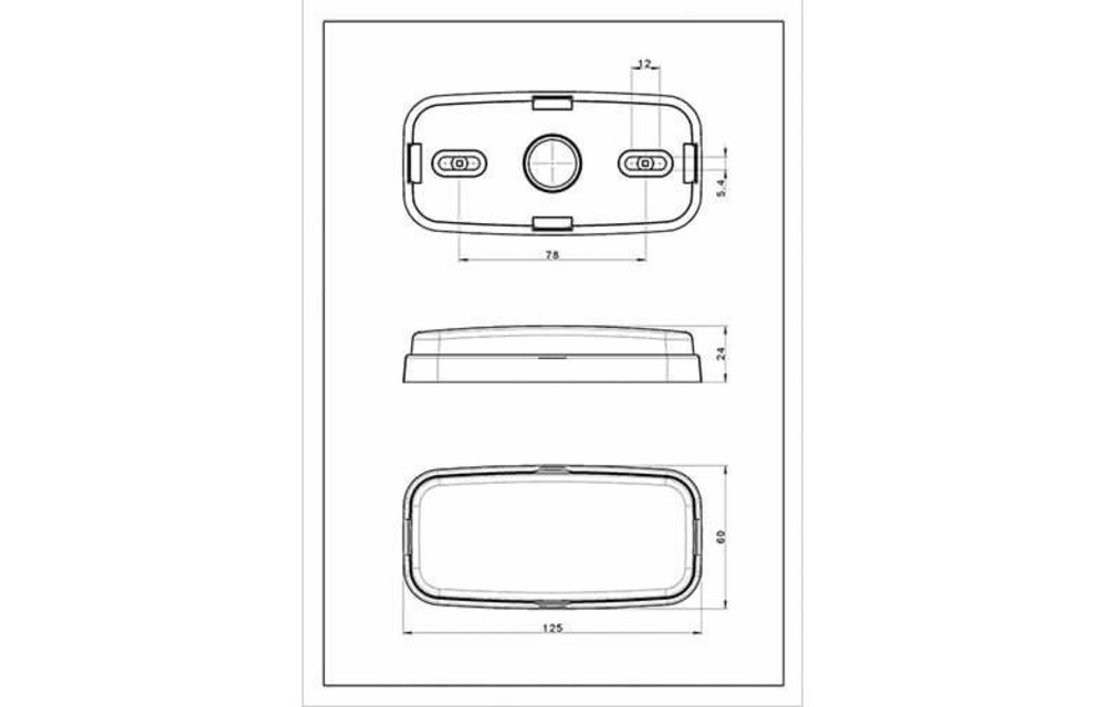 LED-Seitenblinker mit Blinkfunktion | 12-36V | 50cm. Kabel
